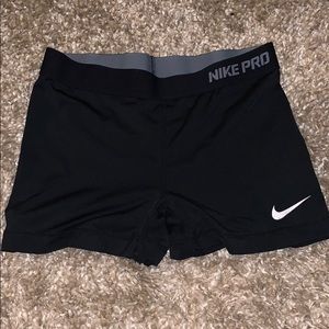 Black Nike Pro shorts
